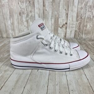 Converse‎ All Star Street Mid Top Sneakers Casual Shoes White Red Mens 8.5